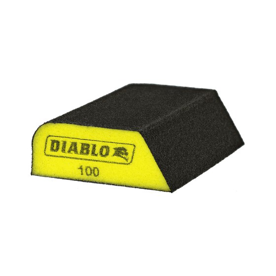 4-1/2" x 2-3/4" x 1" 100-Grit 3-in-1 Sanding Sponge