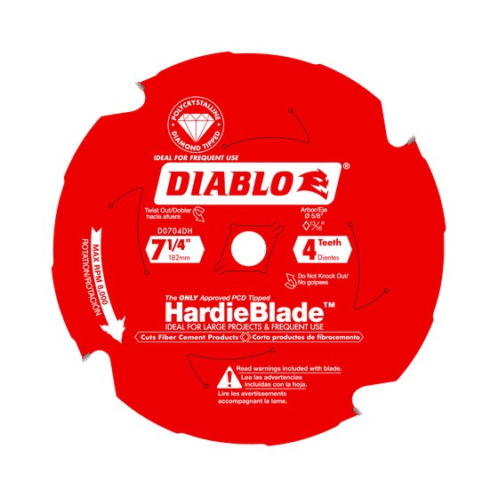 7-1/4" x 4-Teeth HardieBlade™ Saw Blade for Fiber Cement