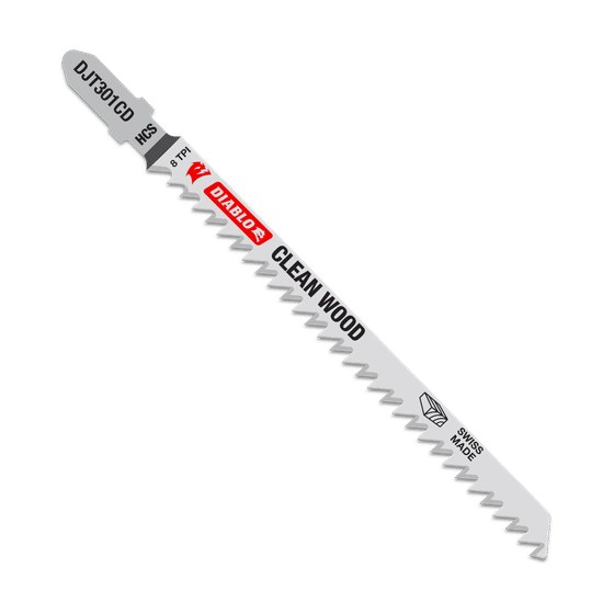 4-5/8" 8 TPI High Carbon Steel T-Shank Jig Saw Blades for Wood (5-pk)