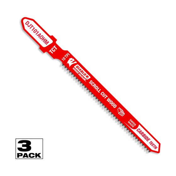 3-1/4" 18TPI Wood Demon™ Carbide Teeth Jig Saw Blade for Scroll Cuts in Wood (3-pk)