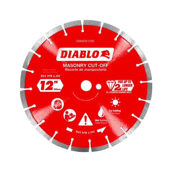 12" Diamond Segmented Masonry Cut-Off Blade