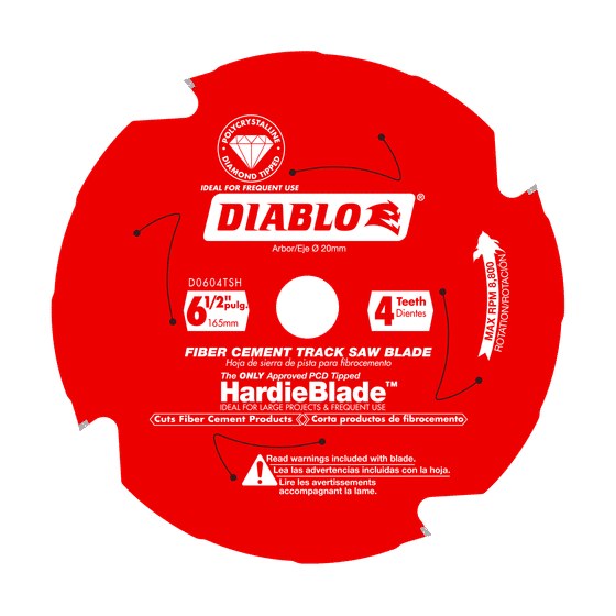 6-1/2" 4-Teeth Track Saw Blade for JamesHardie™ and Fiber Cement