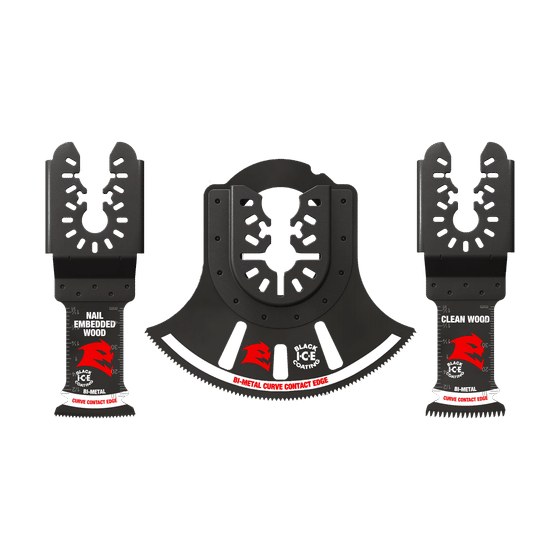 Universal Fit Bi-Metal Oscillating Blade Set (3-pc)