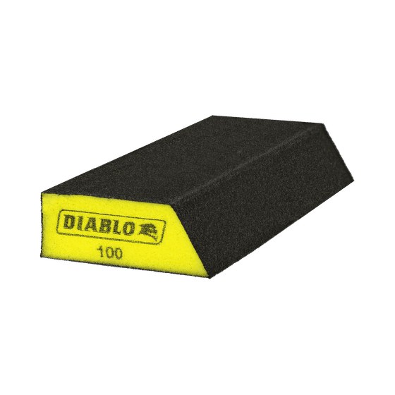 8" x 3" x 1" 100-Grit Extended Corner Contact Spanding Sponge