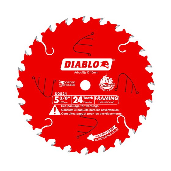 5-3/8" x 24-Teeth Framing Saw Blade for Wood