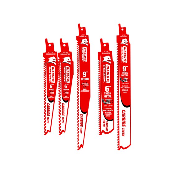 Steel Demon™/Demo Demon™ Reciprocating Saw Blade Set (5-pc)