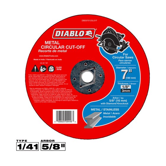 7" Metal Circular Cut-Off Disc