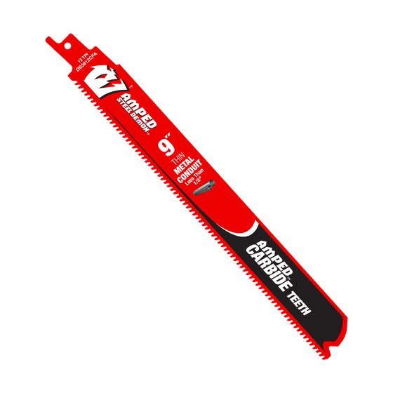 9" 12 TPI AMPED™ Steel Demon™ Carbide Teeth Reciprocating Saw Blade for Thin Metal