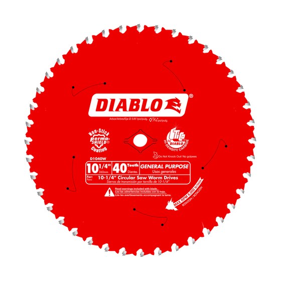 10-1/4" x 40-Teeth General Purpose Beam Saw Blade for Wood