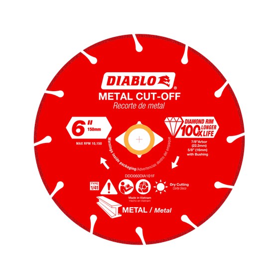 6" Diamond Metal Cut-Off Disc