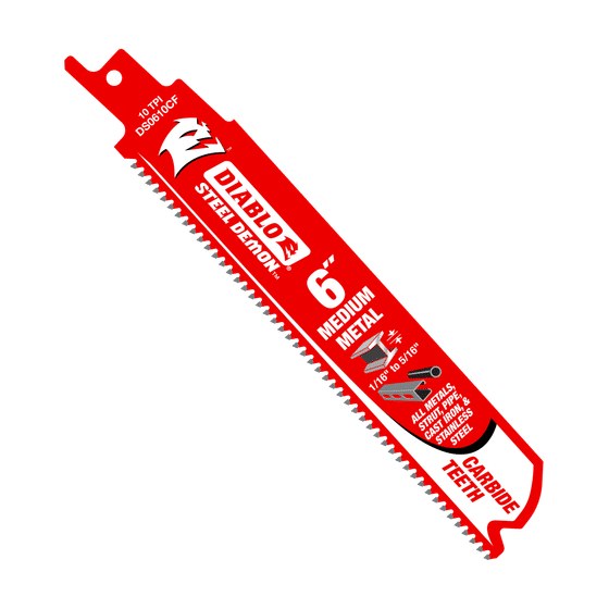 6" 10TPI Steel Demon™ Carbide Teeth Reciprocating Saw Blade for Medium Metal