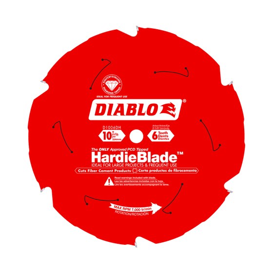 10" x 6-Teeth HardieBlade™ Saw Blade for Fiber Cement