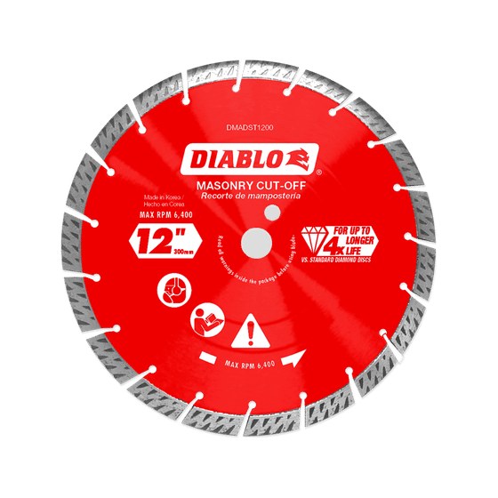 12" Diamond Segmented Turbo Masonry Cut-Off Blade