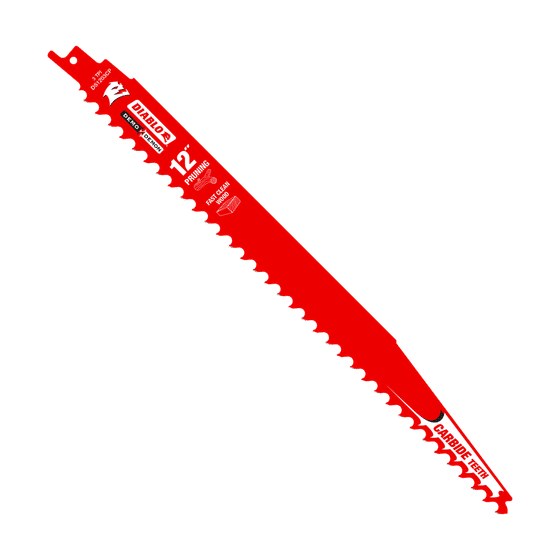 12" 3TPI Demo Demon™ Carbide Teeth Reciprocating Saw Blade for Pruning and Clean Wood
