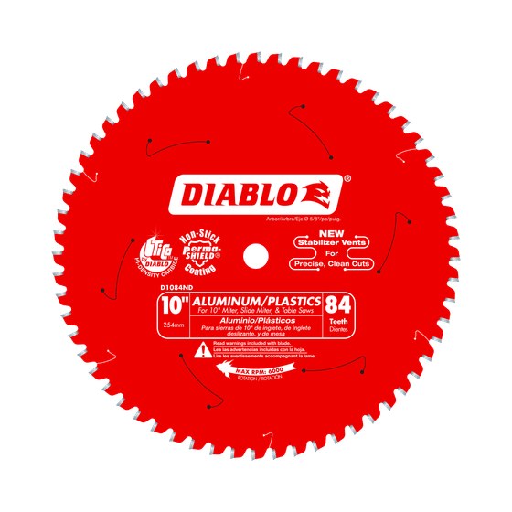 10" x 84-Teeth Saw Blade for Aluminum & Plastics