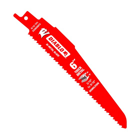 6" 8/10TPI Bi-Metal Reciprocating Saw Blade for Thick Metal