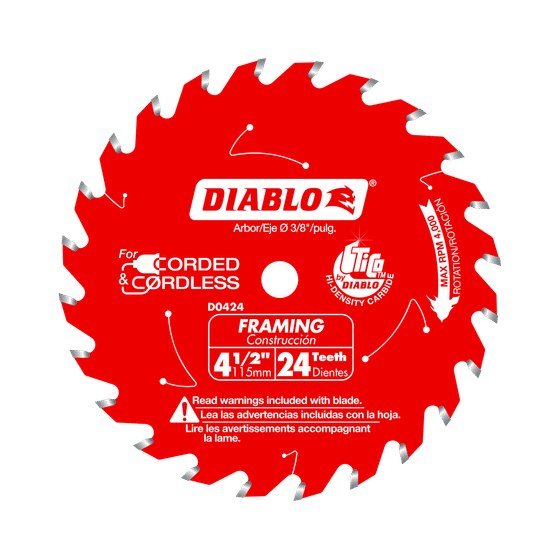 4-1/2" x 24-Teeth Framing Saw Blade for Wood