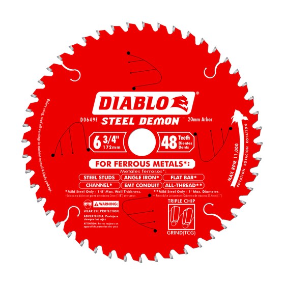 6-3/4" x 48-Teeth Steel Demon™ Saw Blade for Medium Metal
