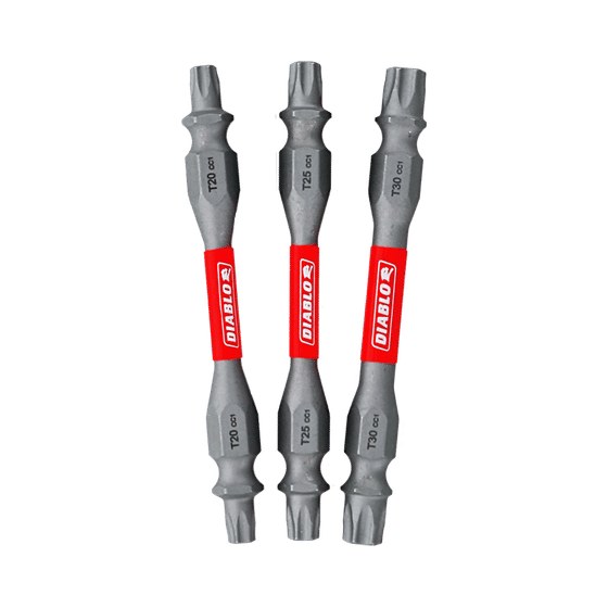 2-1/2" Double-Ended Torx Drive Bits (3-pc)
