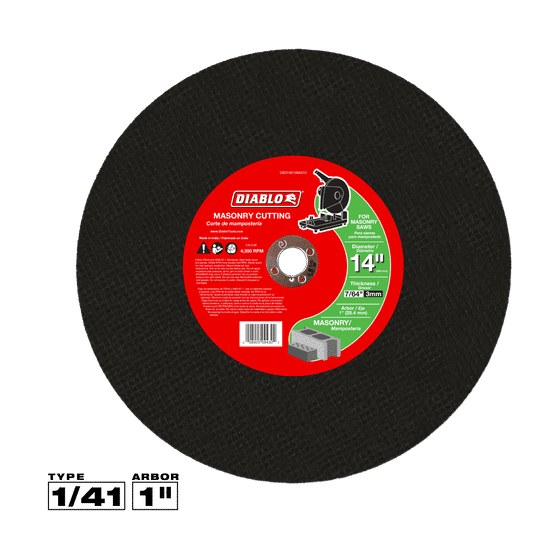 14" x 7/64" x 1" Chop Saw Masonry Cut-Off Disc