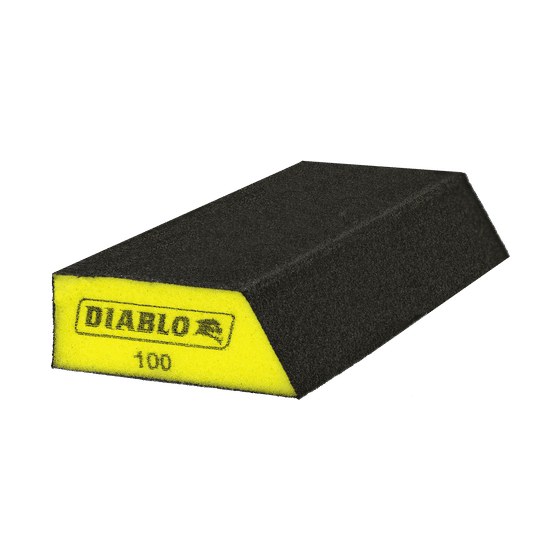 8" x 3" x 1" 100-Grit Extended Corner Contact Spanding Sponges (2-pk)