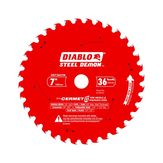 7" x 36-Teeth Steel Demon™ Cermet II Saw Blade for Thick Metal