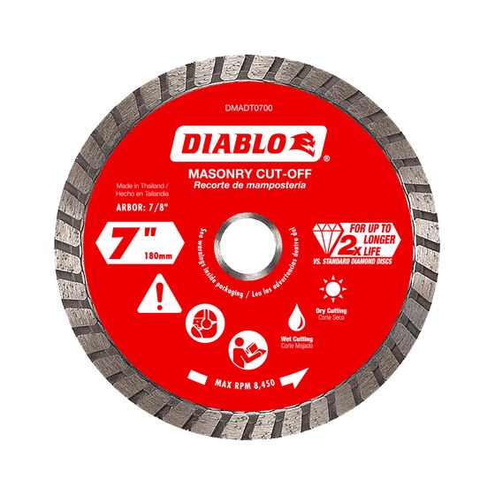 7" Diamond Turbo Masonry Cut-Off Disc